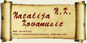 Natalija Kovanušić vizit kartica